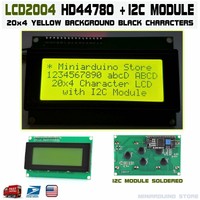 LCD 2004 Yellow Serial IIC I2C TWI 20x4 LCD2004 Module Display Screen Arduino