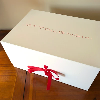 OTTOLENGHI Gift Box in Size LARGE L — Magnetic Closure Red Ribbon & Filler EMPTY - Image 1 of 4