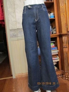"CHICO'S PLATINUM" WASHABLE COT/SPAN BLUE 5-PKT JEANS-SZ 1 REG (31"W X 28"L) - Picture 1 of 10
