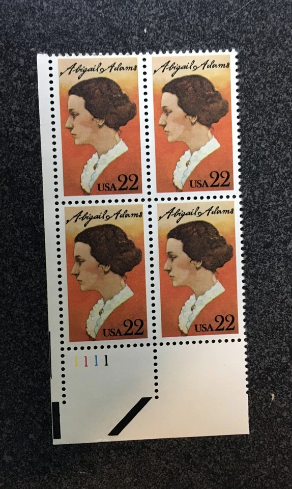 1985USA #2146 22c Abigail Adams - Plate Block of 4   Mint - Image 1 of 1
