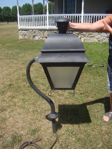 Vintage 52" Tall Philadelphia Street Light 24" Carriage Lamp Aluminum Housing Cover