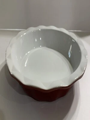 BIALETTI Gres PLATO PARA PASTEL 9" NUEVO Rojo HORNO LAVAVAJILLAS MICROONDAS Acanalado Foto 1 de 2
