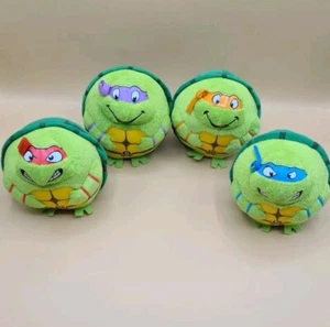 TMNT Teenage Mutant Ninja Turtles TY Beanie Ballz Full Set A55 - Picture 1 of 6