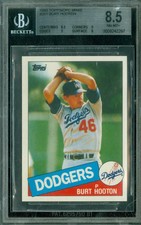 1985 TOPPS MINI # 201 BURT HOOTON BGS 8.5 2ND FINEST  100 MADE  