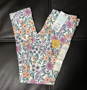 Cat & Jack Girl’s White Floral Leggings Size S (6-6X) New - Picture 1 of 3