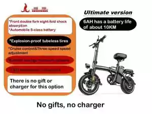 "PHOENIX" Electric Bicycle 48V 400W Bike 6Ah 15KM Li-Ion Battery Tyr'14" - Picture 1 of 2