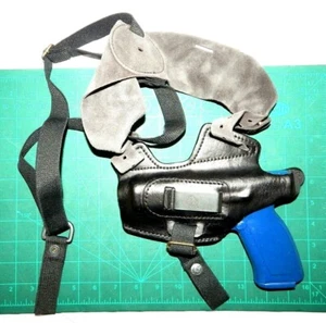 Front Line FL10A6L-BK LH 5-Way Leather Shoulder Holster Suede Harness Caracal F - Picture 1 of 11