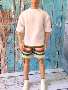 BQ-FLOWY LITE – Oversized T-Shirt for 12" 1/6 Scale Ken Dolls – Multiple Colors - Picture 1 of 25