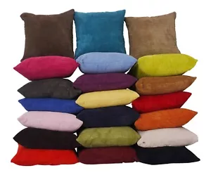 Large Cushion Cover 24 x 24 in Plain Super Soft Chenille Stripe Jumbo Cord - Picture 1 of 14