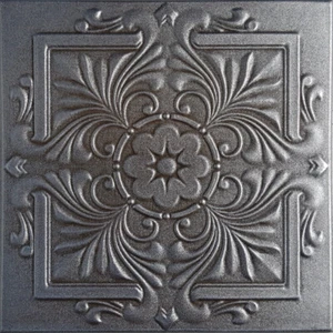 Aufkleben, dekoratives Styropor, ROYAL 20" x 20" antik silber braun - Bild 1 von 2