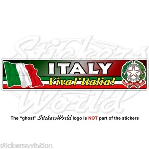 Pegatina ITALIA Italiana Bandiera-Stemma Viva l'Italia Adesivo Vinilo 180 mm - Imagen 1 de 1