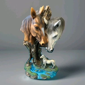 Western Horse Head Lamp Base Statue Decor - Picture 1 of 2