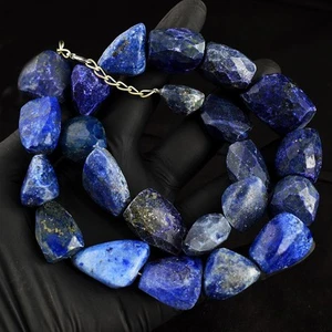Fabulous Amazing Cut 978.00 Cts Lapis Lazuli Beaded Stunning Necklace VK 16 E706 - Picture 1 of 3