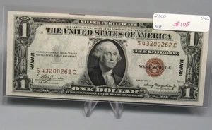 AU++/UNC 1935-A Brown Seal HAWAII Silver Certificate. S/C Block. - Picture 1 of 16