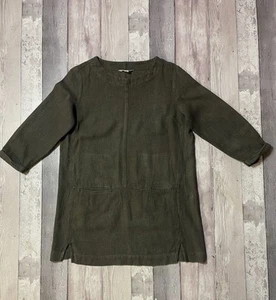 Sesalt St Agnes Ton Grün Baumwolle Tunika Uk 12 D1 - Bild 1 von 12