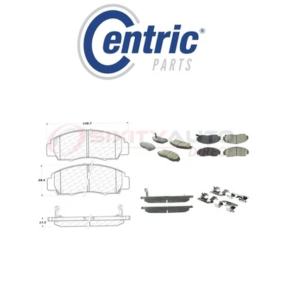 Centric Semi Metallic Brake Pads w Shim for 2004-2010 Acura TSX 2.4L 3.5L L4 xq Foto 1 de 4