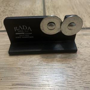 RADA Mfg Co Quick Edge Knife Sharpener Kitchen Steel Blade Sharpening Tool Black - Picture 1 of 4