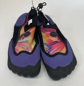 Norty Mujer Tie Dye Agua Zapatos Aqua Calcetines Piscina Playa Talla 8 Púrpura Nuevos - Imagen 1 de 9