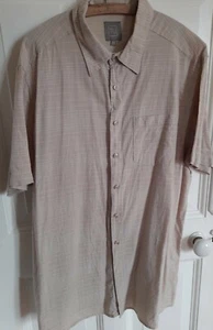 Men's XXL Stone Short Sleeve Shirt By Tu Beige - Picture 1 of 5