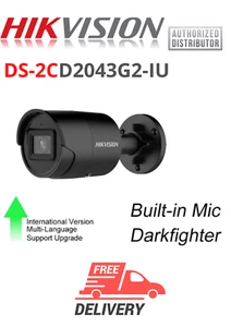 Hikvision DS-2CD2043G2-IU F2.8 4 MP WDR Fixed Bullet Network Camera BLACK NEW! - Picture 1 of 1