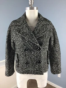 Talbots Xs 2 P Black Tweed Swing Jacket Blazer Euc Cute Career Cocktail crop - Picture 1 of 5