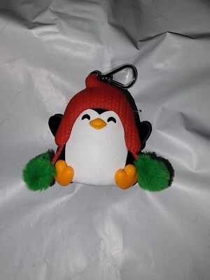 NUEVO Bath & Body Works VACACIONES Navidad PINGÜINO Bolsillo*Llavero Soporte Bac Foto 1 de 2