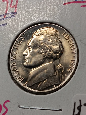 1974  Jefferson Nicke Full Steps lMs Choice  US Coin J/340 Cover