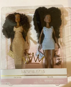 Natural Hair African Barbie Size 11.5" Fashion Dolls Liya & Dayna Naturalistas - Picture 1 of 4