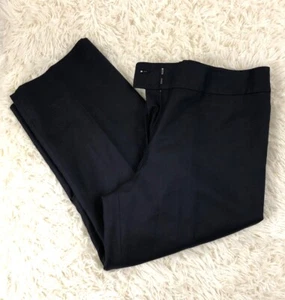 $98 New Ann Taylor Pants Size 12 Navy Blue Straight Leg Crop Pants - Picture 1 of 4
