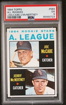 1964 Topps #564 AL ROOKIE STARS J.McCABE/J.McNERTNEY PSA 5 LOW POP! - Image 1 of 2