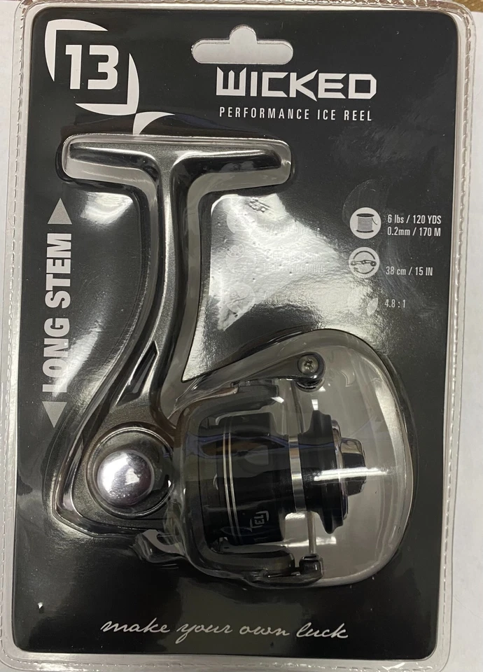 Carrete giratorio de hielo de tallo largo de pesca 13 - Wicked NWL-CP Foto 1 de 1