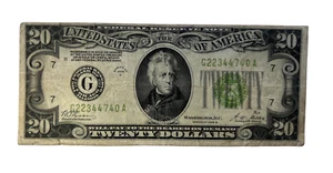 1928 B 20$ Redeemable Gold on Demand Chicago Illinois - Picture 1 of 2