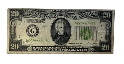 1928 B  20$ Redeemable Gold on Demand Chicago Illinois - Image 1 of 2