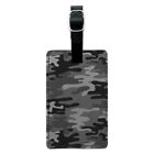 Snow Camouflage Rectangle Leather Luggage Card Suitcase Carry-On ID Tag