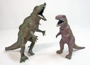 Two 1980s Plastic Hong Kong Dinosaurs ~ Imperial Toys ~ Pre-Chinasaur - Picture 1 of 10