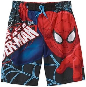 Marvel Boy's Spiderman Swim Trunk Blue- Size  7 - Picture 1 of 1