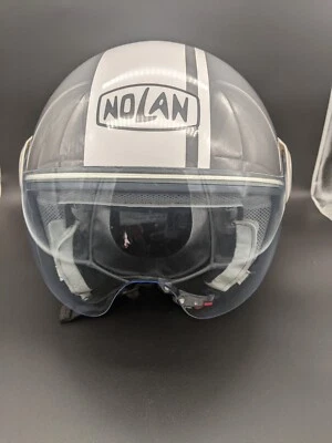 NOLAN N20 ESPECIAL CARA ABIERTA MOTOCICLETA CLÁSICA CASCO MET WHT MD L$$K Foto 1 de 4