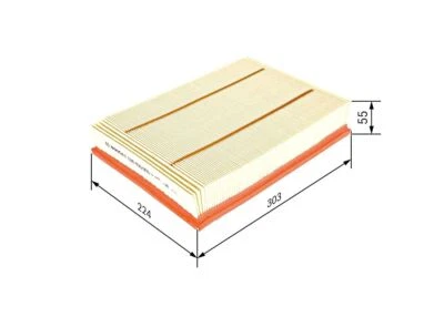 BOSCH Engine Air Filter Insert Fits LAND ROVER Discovery III TAA 2.7-4.4L 2004- - Image 1 of 4