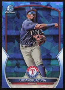 2023 Bowman Chrome Sapphire Edition #BCP-230 Luisangel Acuña Prospects Texas - Picture 1 of 2