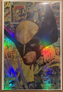Impresión artística en papel aluminio de cómic de Wolverine firmada por Kyle Willis SDCC - Imagen 1 de 6