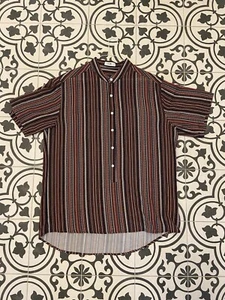 ChAmp Kp Shirt XXL Henley Button Up Black, Red, Orange Pattern Light Weight - Picture 1 of 5