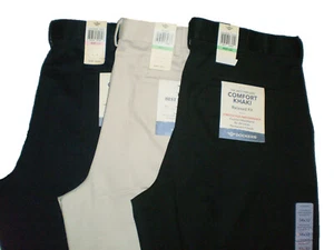 Dockers Men's Comfort Khaki Stretch Relaxed Flat Front Pant Size 34 36 40 44 New - Picture 1 of 13