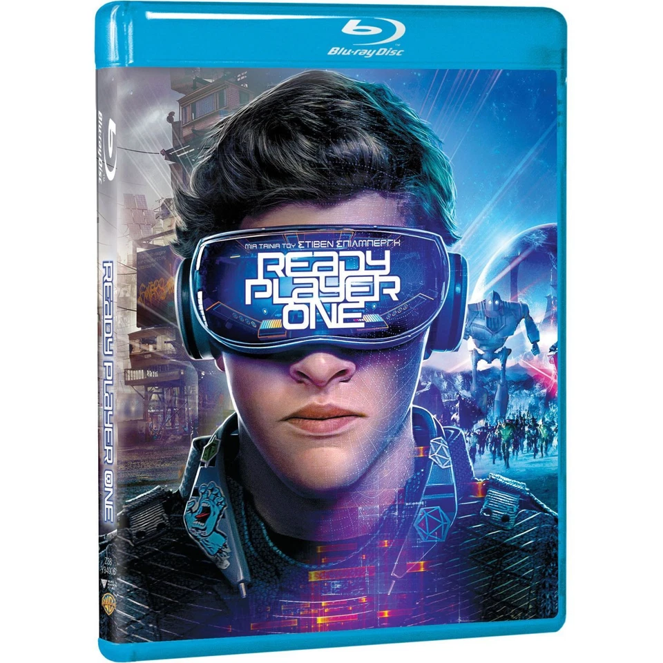 READY PLAYER ONE: BLU-RAY + DVD + HALF/SLIPCOVER, NO CODE,REWRAPPED, NEW $3 SHIP - Image 1 of 1