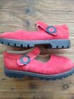 Elefanten Vintage Cherry Red Suede Mary Janes Toddler's Size 30