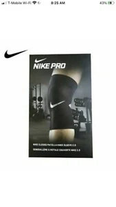 Nike Pro Closed Patella Knee Sleeve 2.0 Size Large Lightweight Breathable New - Picture 1 of 3