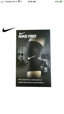 Nike Pro Closed Patella Knee Sleeve 2.0 Size Large Lightweight Breathable New - Image 1 of 3