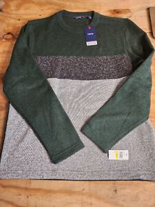 Izod Mens Sweater Sz Medium Gray Green NWT