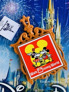 Disney Parks Vault 2021 WDW 50 aniversario Trivet Castle Mickey Minnie Mouse - Imagen 1 de 1