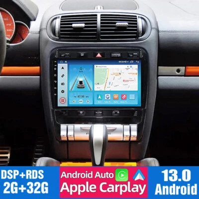 Radio WiFi CarPlay Android 13.0 RDS GPS Navegación AHD Para Porsche Cayenne 2002-2010 Foto 1 de 4