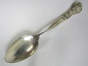 Cuchara de recuerdo de plata esterlina de colección Chicago Ft Dearborn Potawatomi nativa de América - Imagen 1 de 8